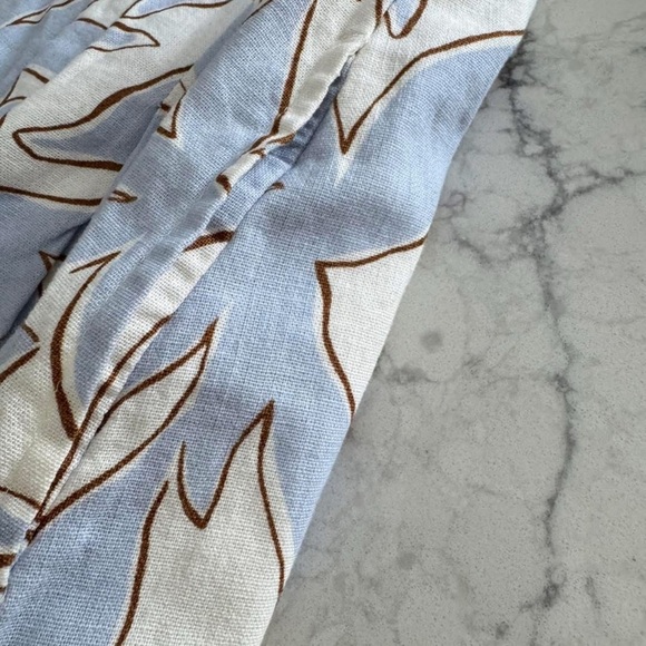 Floral White and Blue Women's Dress - Picture 6 of 11